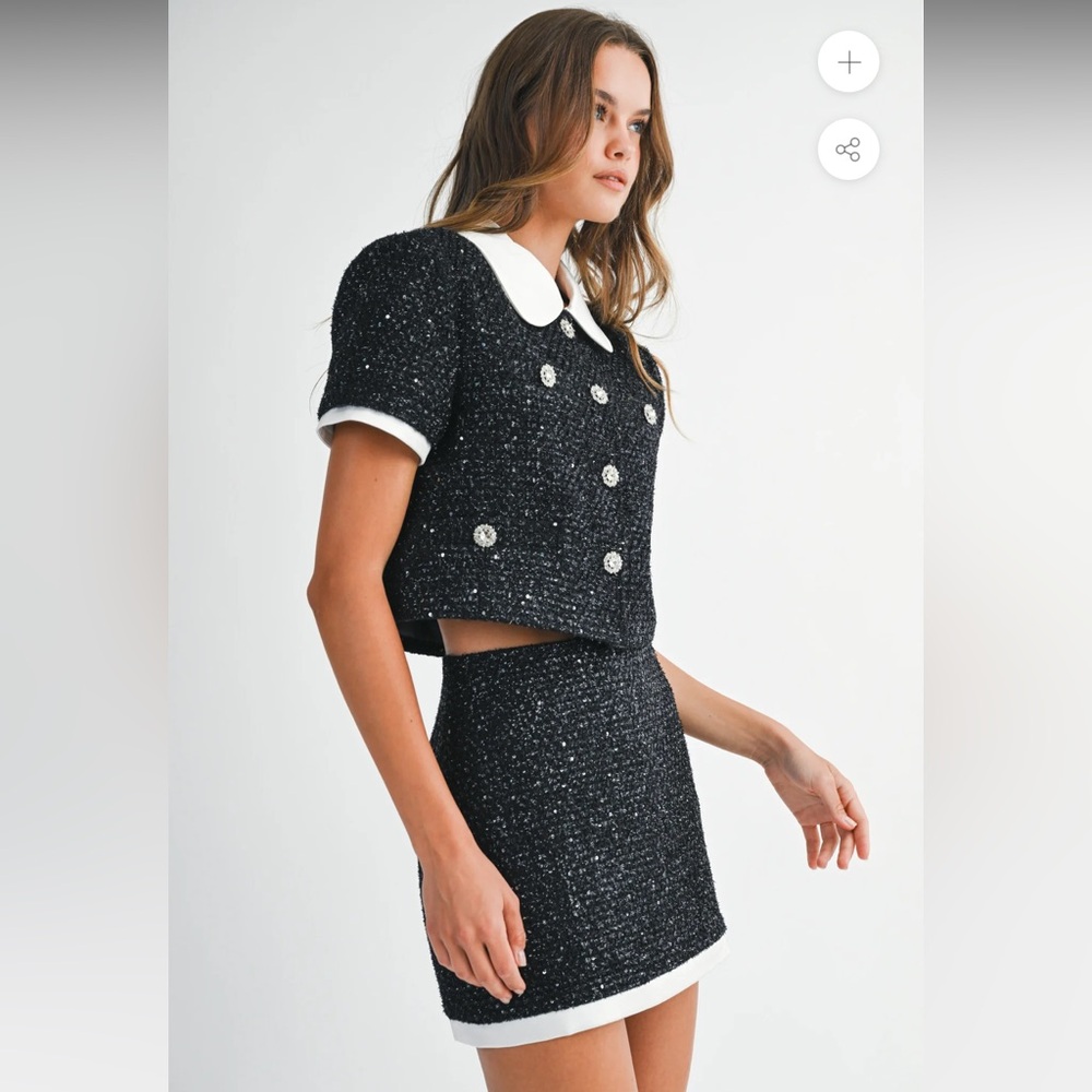 Mable Sequin Tweed Skirt Set - Picture 5 of 13